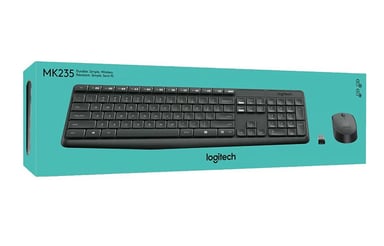 TECLADO LOGITECH MOUSE MK235 WIRELESS USB BLACK - 3