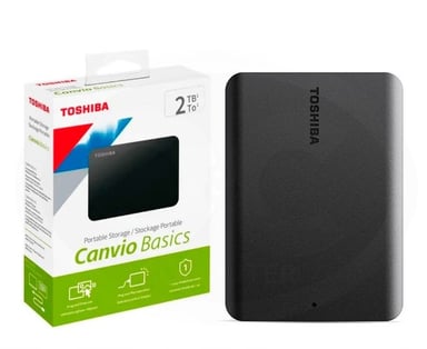 DISCO DURO EXTERNO TOSHIBA 2 TB CANVIO BASICS BASIC USB 3-0 45779 NEGRO - 1