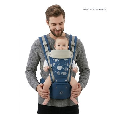 CANGURO PARA BEBÉ ERGONÓMICO 3 EN 1 DISEÑO BALLENA AZUL - 2
