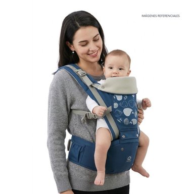 CANGURO PARA BEBÉ ERGONÓMICO 3 EN 1 DISEÑO BALLENA AZUL - 3