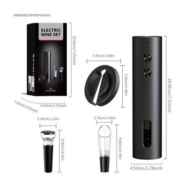 SACACORCHOS ELÉCTRICO RECARGABLE SET DE VINO 4 EN 1 - 5
