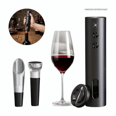 SACACORCHOS ELÉCTRICO RECARGABLE SET DE VINO 4 EN 1 - 6