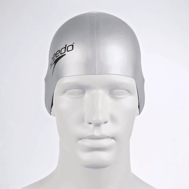 GORRO NATACIÓN SPEEDO SILICONA FLAT CAP ADULTO GRIS - 2