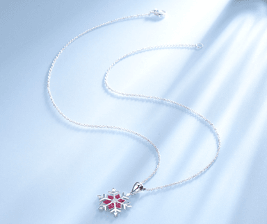 COLLAR COPO BRILLANTE DE ROSA - PLATA 925 - 2