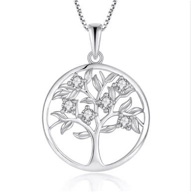 COLLAR ÁRBOL MÍSTICO BRILLANTE PLATA 925 - 1