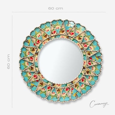 ESPEJO CUS128 CIRCULAR FLOREADO 60CM - 1