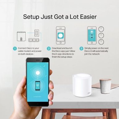 SISTEMA MESH TP-LINK WI-FI INTELIGENTE DOBLE BANDA AX1800 DECO X20 3-PACK - 5