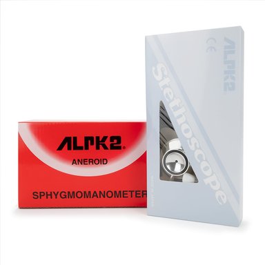 TENSIÓMETRO MANUAL ANEROIDE CON ESTETOSCOPIO ALPK2 - 1