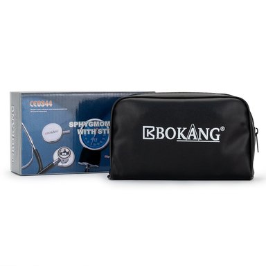 TENSIÓMETRO MANUAL ANEROIDE CON ESTETOSCOPIO BOKANG NEGRO - 2