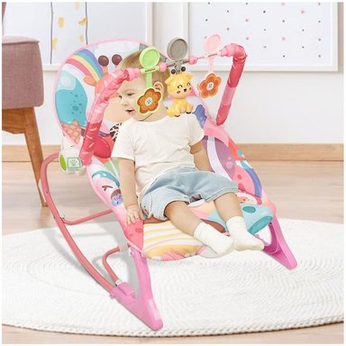 MECEDORA IDEAL BABY & KIDS KIMMY BEBES MUSICAL Y VIBRADOR ROSADO - 5