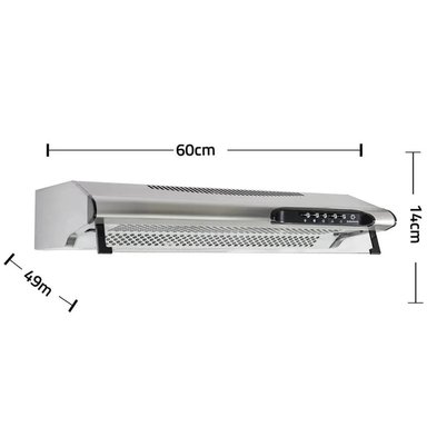 CAMPANA INDURAMA 50 CM EXTRACTORA 3 VELOCIDADES CEI-602CRP - 4