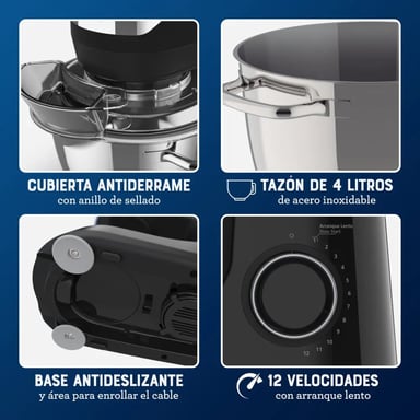 BATIDORA OSTER PLANETARIA, 12 VELOCIDADES FPSTSMPL2B - 4