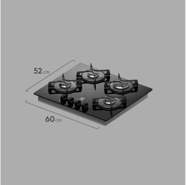 ELECTROLUX ETGZ24F0EPUB – COCINA EMPOTRABLE GAS 4 HORNILLAS, VIDRIO NEGRO Y ESTILO MODERNO - 4