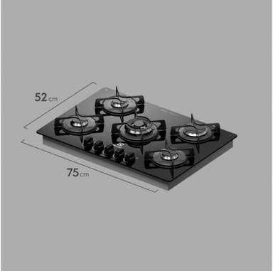 ELECTROLUX ETGZ30T0EPUB – COCINA EMPOTRABLE GAS 5 HORNILLAS, VIDRIO NEGRO Y ESTILO MODERNO - 4