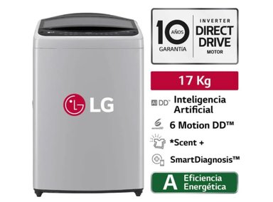 LAVADORA 17KG AI DD INVERTER SMART CARGA SUPERIOR WT17DV6T LG - 1