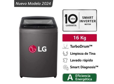 LAVADORA 16KG TURBODRUM CARGA SUPERIOR WT16BVTB LG - 1