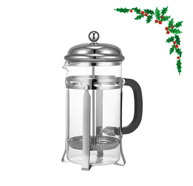 CAFETERA PLATEADO PRENSA FRANCESA PLATEADA 600 ML - 1