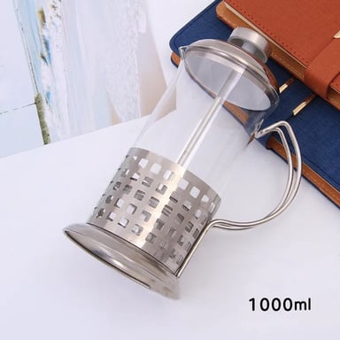 CAFETERA SILVER PRENSA FRANCESA 1000 ML PLATEADA - 2