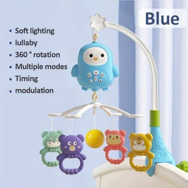 MOVIL PARA CUNA AVES CON LUCES Y SONIDOS 368-20 CELESTE - 2