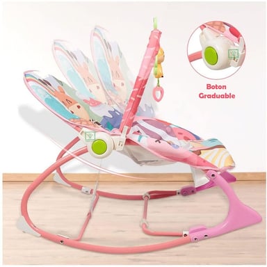 MECEDORA IDEAL BABY & KIDS KIMMY BEBES MUSICAL Y VIBRADOR ROSADO - 3