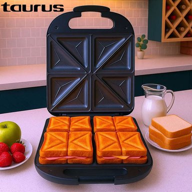 SANDWICHERA TAURUS 4 PANES MEGA TOAST - 5
