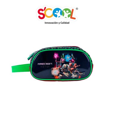 SET MALETA GDE SCOOL MAGIC 3D METALIC MINECRAFT - 5