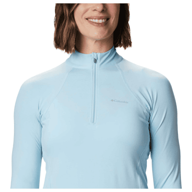 CAMISETA TERMICA INTERIOR MUJER COLUMBIA MIDWEIGHT ONMNI HEAT HALF ZIP GREEN - 2