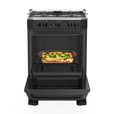COCINA DE PIE A GAS 4 HORNILLAS CMP6040FN0 MABE NEGRO - 5