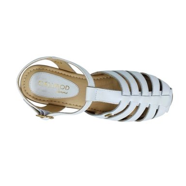 SANDALIAS MUJER CALIMOD FEMME CUERO BLANCO - 5