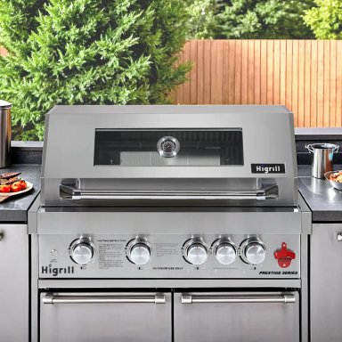 PARRILLA A GAS Y CARBON DE 5 QUEMADORES PARA EMPOTRAR DE ACERO INOXIDABLE 304 CON EQUIPAMIENTO HIGRILL FULL - 7