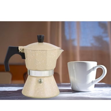 CAFETERA MOKA ITALIANA APTO PARA COCINA INDUCCIÓN 3 TAZAS ESPRESSO CREMA - 4