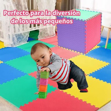 PISO DE GOMA PARA BEBÉ 60 X 60CM PACK POR 10 UNID - 3