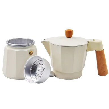 CAFETERA MOKA ITALIANA ELEGANTE CREMA 9 TAZAS – 450ML - 2