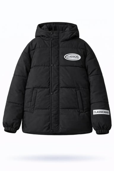 CASACA TÉRMICA UNISEX CLASSICMAN - ABRIGO MODERNO CON CAPUCHA - 2