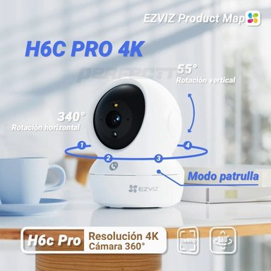 CAMARA DE INTERIOR EZVIZ H6C PRO 8MP 4K - 2