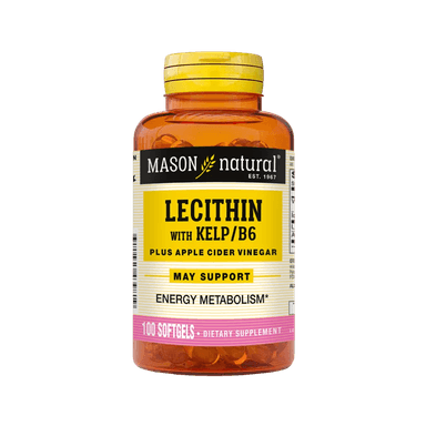 SUPLEMENTO MASON NATURAL LECITINA KELP B6 REDUCE COLESTEROL 100 CÁPSULAS - 1