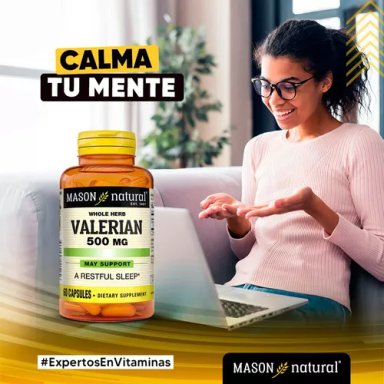 SUPLEMENTO MASON NATURAL VALERIANA 500MG LIBERA TU ESTRES 60 CÁPSULAS - 5
