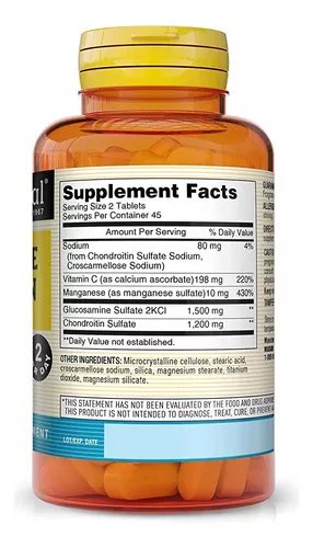 SUPLEMENTO MASON NATURAL GLUCOSAMINA CHONDROITIN 1500-1200 60 CAPSULAS - 2