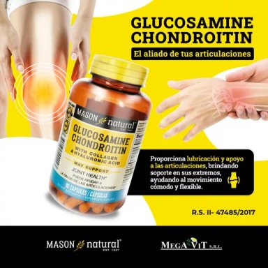 SUPLEMENTO MASON NATURAL GLUCOSAMINA CHONDROITIN 60 CAPSULAS - 3