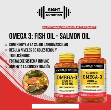 SUPLEMENTO MASON NATURAL ACEITE DE PESCADO FUENTE DE OMEGAS PACK - 3