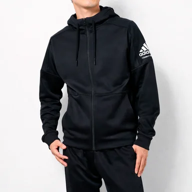 CASACA ADIDAS COMBAT SPORTS CON CAPUCHA Y CREMALLERA | COLOR NEGRO - 1