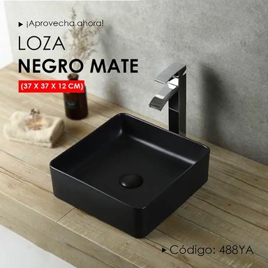 LOZA NEGRO CUADRADO 488YA - 2