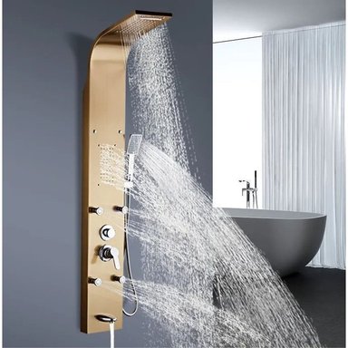 COLUMNA DE DUCHA DORADO T-034D - 2