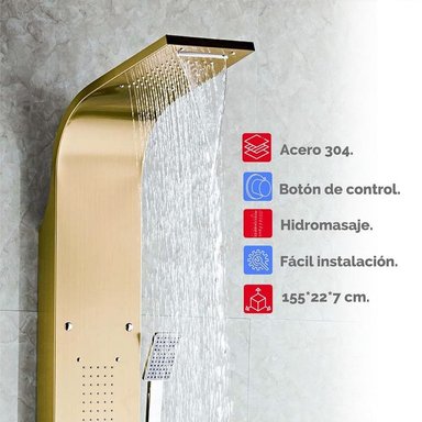 COLUMNA DE DUCHA DORADO T-034D - 3