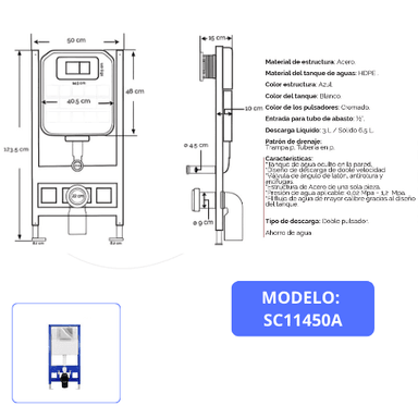 INODORO XM INS5203 SUSPENDIDO BLANCO - 6