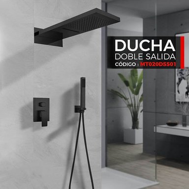 MEZCLADORA XM MT020D5501 MONOCOMANDO DUCHA NEGRO - 2