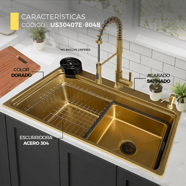 LAVADERO DE COCINA DORADO US30407E-8048 - 3