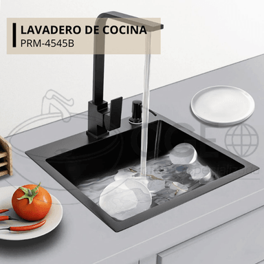 LAVADERO DE COCINA ACERO INOXIDABLE NEGRO PRM-4545 - 2