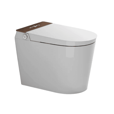 INODORO INTELIGENTE CON PANTALLA LED CON BIDÉ INTEGRADO BLANCO CON DORADO - 1