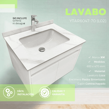 LAVATORIO CON MESA DE PORCELANATO YTAR6047-70 L02 - 2